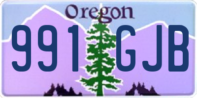 OR license plate 991GJB