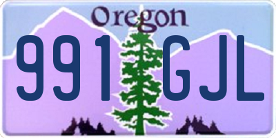 OR license plate 991GJL