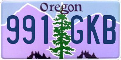 OR license plate 991GKB
