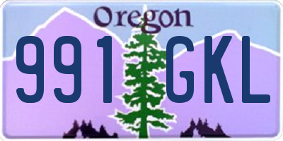 OR license plate 991GKL