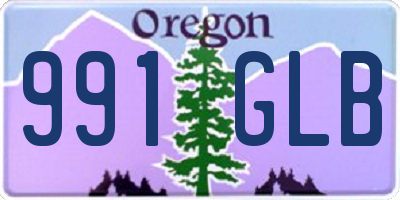 OR license plate 991GLB