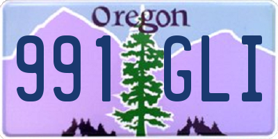 OR license plate 991GLI