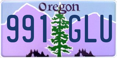 OR license plate 991GLU