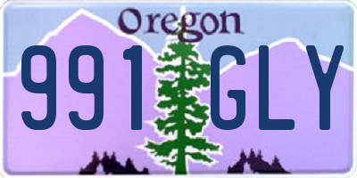 OR license plate 991GLY