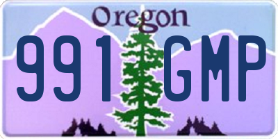 OR license plate 991GMP