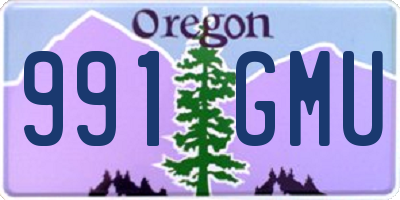 OR license plate 991GMU