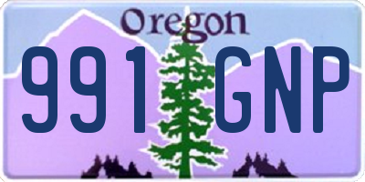 OR license plate 991GNP