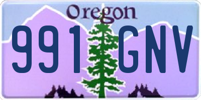 OR license plate 991GNV