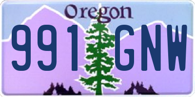 OR license plate 991GNW