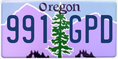 OR license plate 991GPD