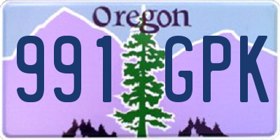 OR license plate 991GPK