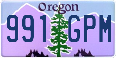 OR license plate 991GPM