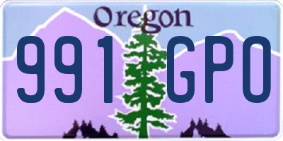 OR license plate 991GPO