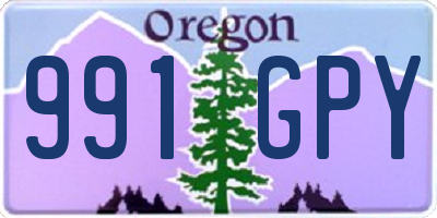 OR license plate 991GPY