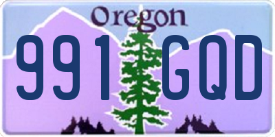 OR license plate 991GQD