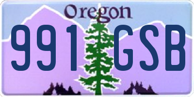 OR license plate 991GSB