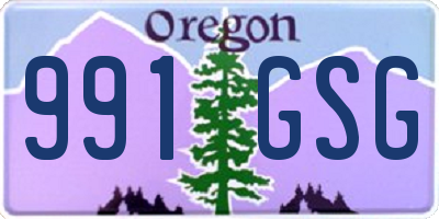 OR license plate 991GSG