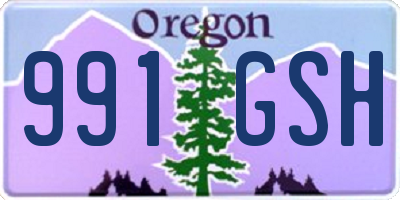 OR license plate 991GSH