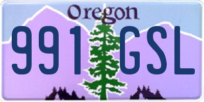 OR license plate 991GSL