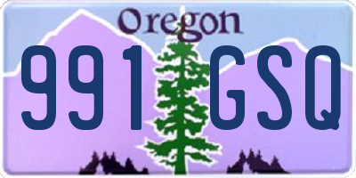 OR license plate 991GSQ