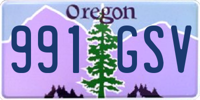 OR license plate 991GSV