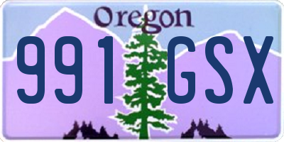 OR license plate 991GSX