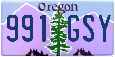 OR license plate 991GSY