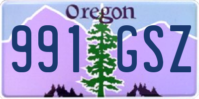 OR license plate 991GSZ