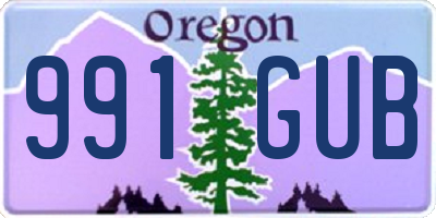 OR license plate 991GUB