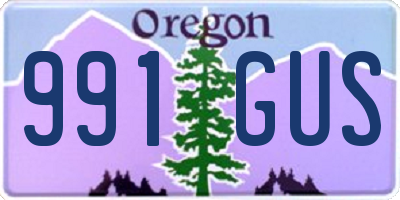 OR license plate 991GUS