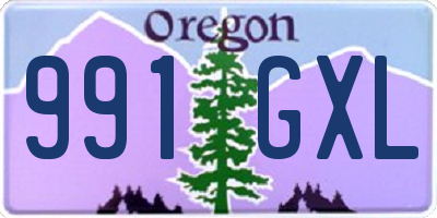 OR license plate 991GXL