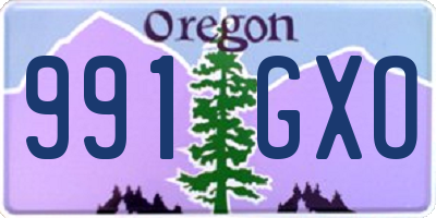 OR license plate 991GXO