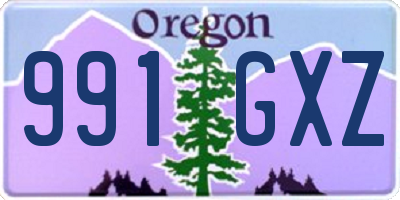 OR license plate 991GXZ