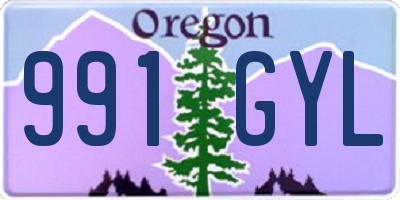 OR license plate 991GYL