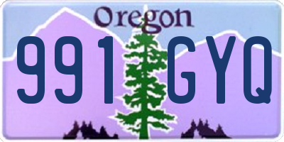 OR license plate 991GYQ