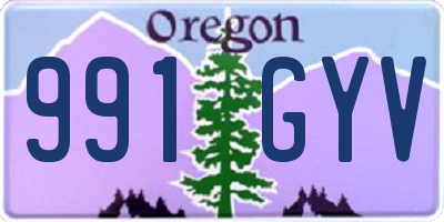 OR license plate 991GYV