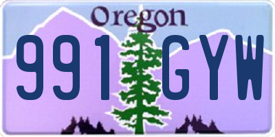 OR license plate 991GYW