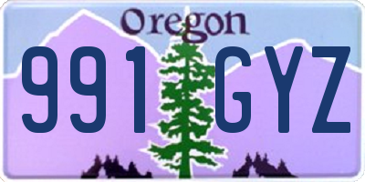 OR license plate 991GYZ