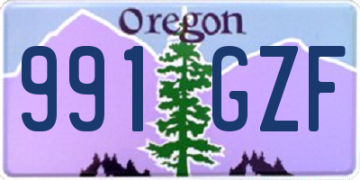 OR license plate 991GZF