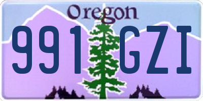 OR license plate 991GZI