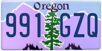 OR license plate 991GZQ