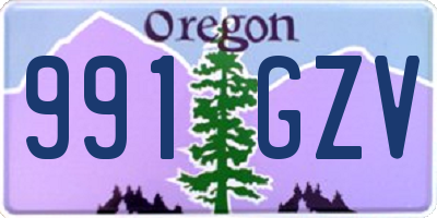 OR license plate 991GZV