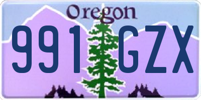 OR license plate 991GZX