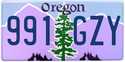 OR license plate 991GZY