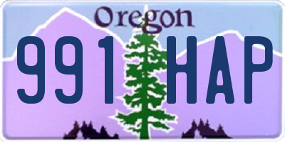 OR license plate 991HAP