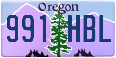 OR license plate 991HBL