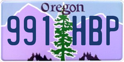 OR license plate 991HBP