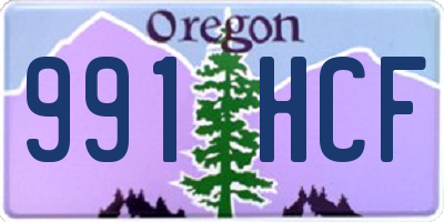 OR license plate 991HCF