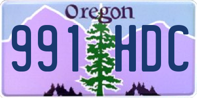 OR license plate 991HDC