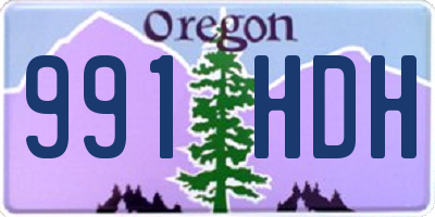 OR license plate 991HDH